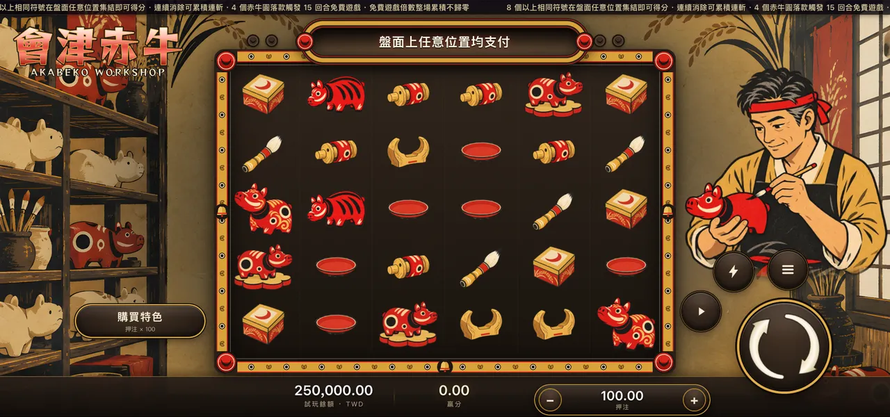 會津赤牛 — 主遊戲盤面