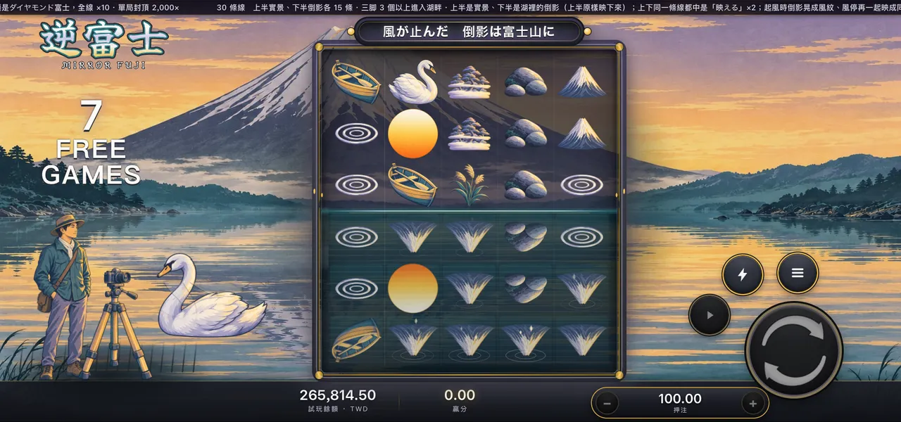 逆富士 — 湖畔