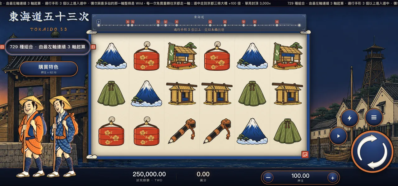 東海道五十三次 — 主遊戲盤面