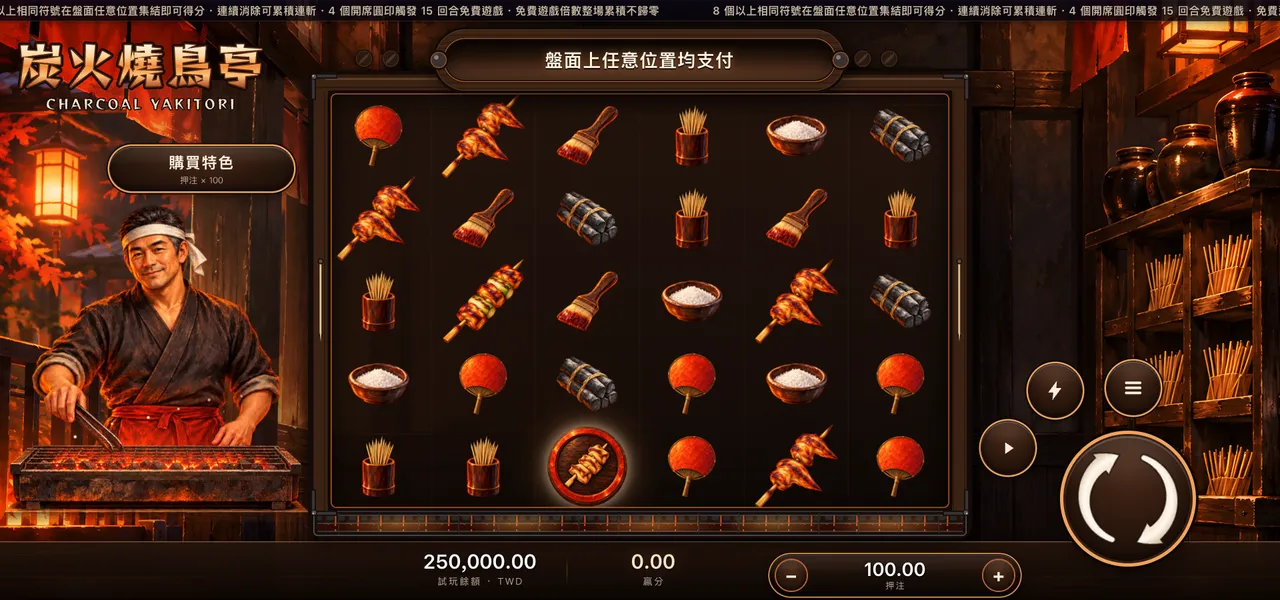 炭火燒鳥亭 — 主遊戲盤面